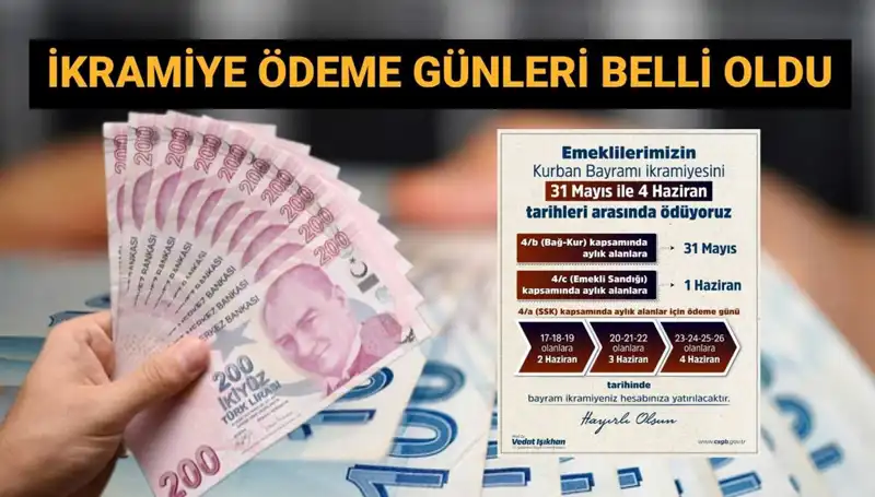 Emekli Bayram İkramiyeleri İçin Ödeme Tarihleri Belli Oldu!
